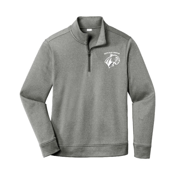 PosiCharge ® Sport Wick ® Heather Fleece 1/4 Zip Pullover 2 Thumbnail