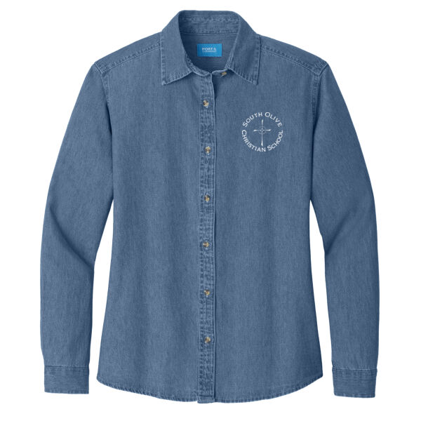 Women's Long Sleeve Value Denim Shirt Thumbnail